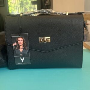 Vanessa Williams black crossbody bag with dust bag